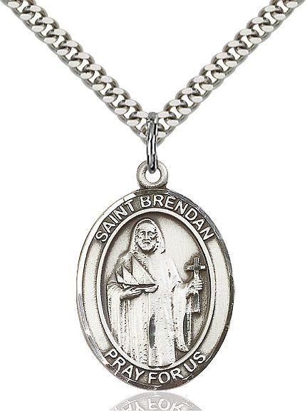 Saint Brendan the Navigator medal S0184, Pewter
