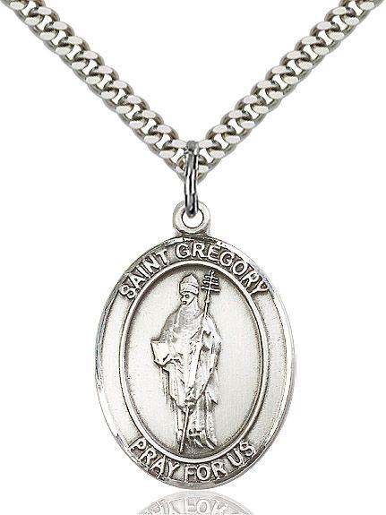 Saint Gregory the Great medal S0484, Pewter