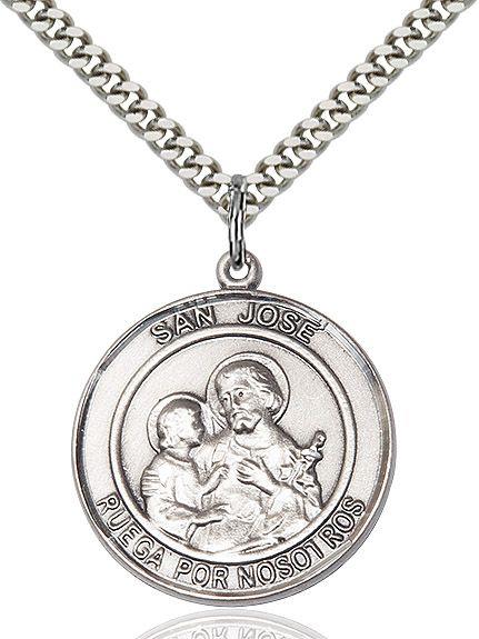 San Jose round medal S058RDSP4, Pewter