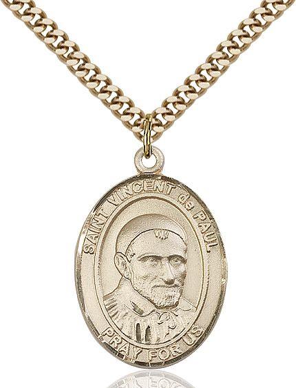 Saint Vincent de Paul medal S1342, Gold Filled