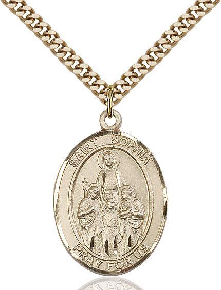 Saint Sophia medal S1362, Gold Filled