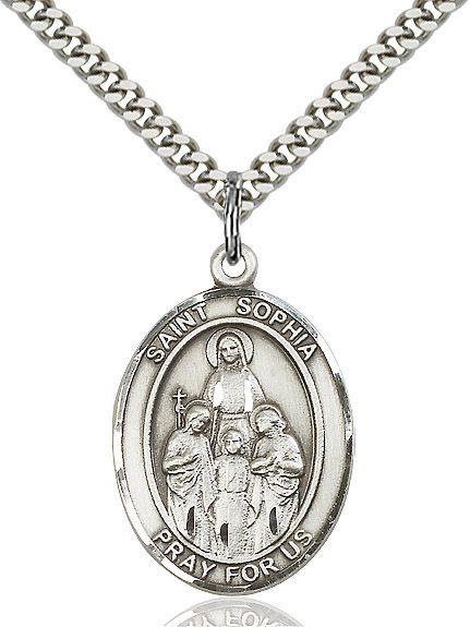 Saint Sophia medal S1361, Sterling Silver