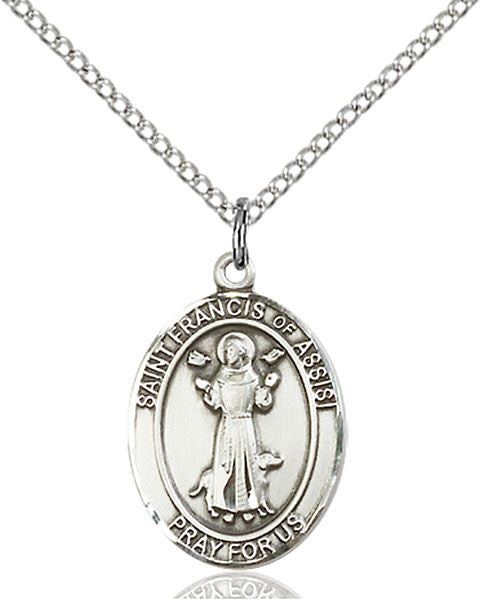 Saint Francis of Assisi medal S0364, Pewter