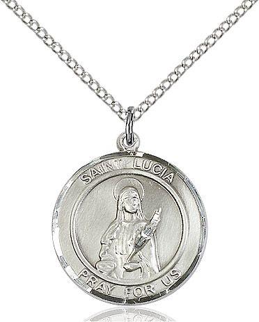 Saint Lucia of Syracuse round medal S065RD4, Pewter