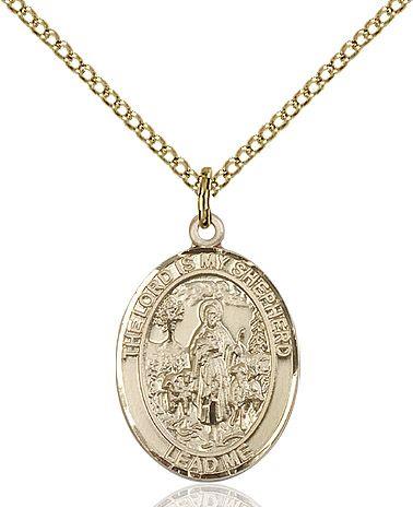 Lord is My Shepherd medal S1192, Gold Filled