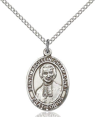 Saint Marcellin Champagnat medal S1311, Sterling Silver