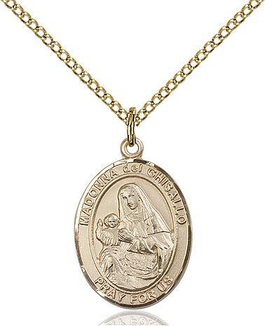 Saint Madonna del Ghisallo medal S2032, Gold Filled