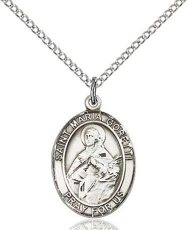 Saint Maria Goretti medal S2081, Sterling Silver