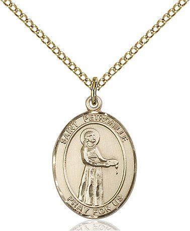 Saint Petronille medal S2092, Gold Filled