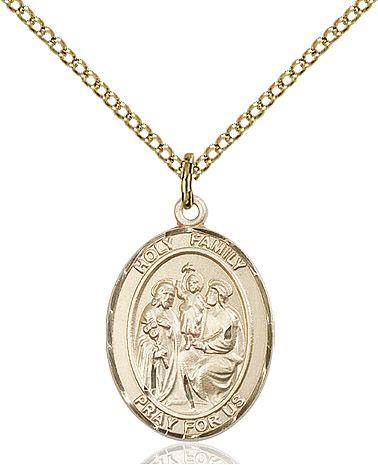 Holy Family medal S2182, Gold Filled