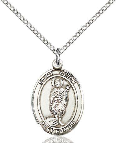 Saint Victor of Marseilles medal S2231, Sterling Silver