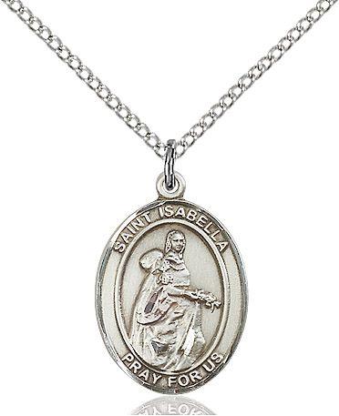Saint Isabella of Portugal medal S2501, Sterling Silver