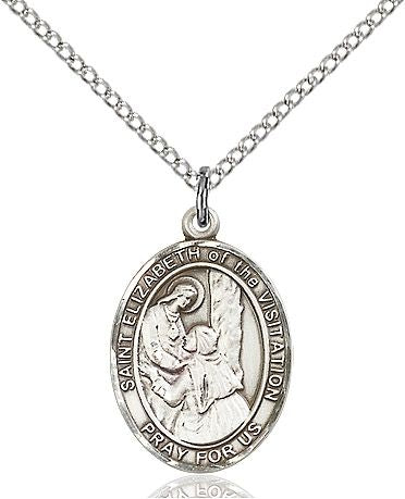 Saint Elizabeth of the Visitation medal S3114, Pewter