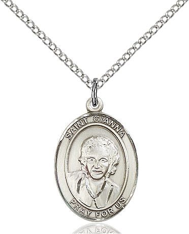 Saint Gianna medal S3224, Pewter