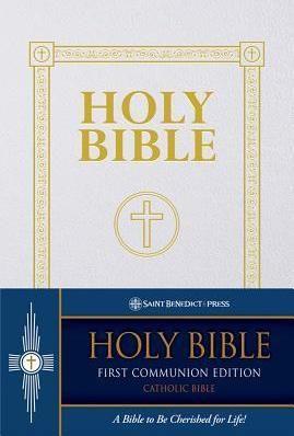First Communion Bible-OE-Douay Rheims: White