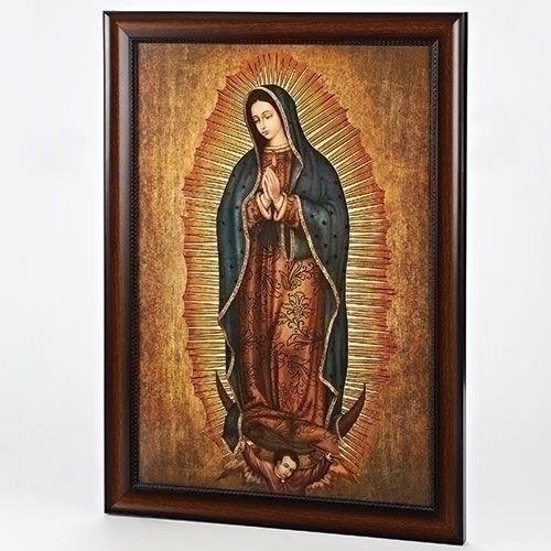 Our Lady of Guadalupe framed, 27" high