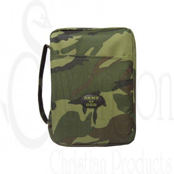 Army of God Camo Green Canvas Bible Cover: Large size