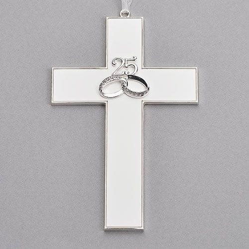 25th Anniversary Wall Cross, 7.25" tall