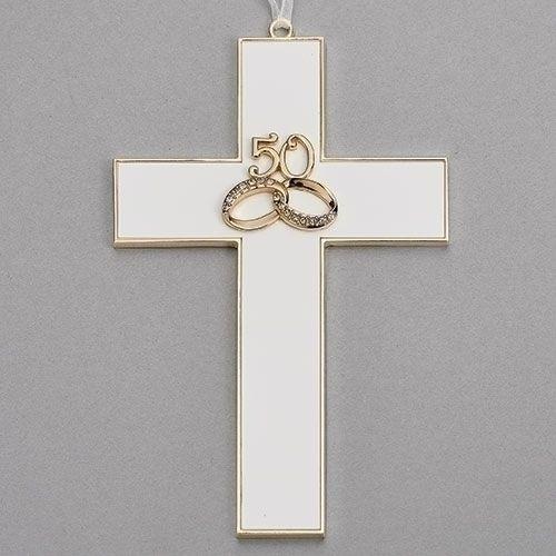 50th Anniversary Wall Cross, 7.25" tall