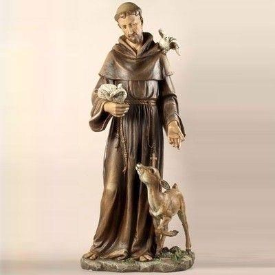 St. Francis statue 13.75" tall