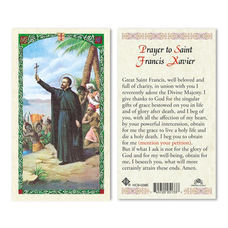 St. Francis Xavier holy card