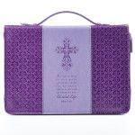 Purple, John 3: 16 Bible Cover: Medium size