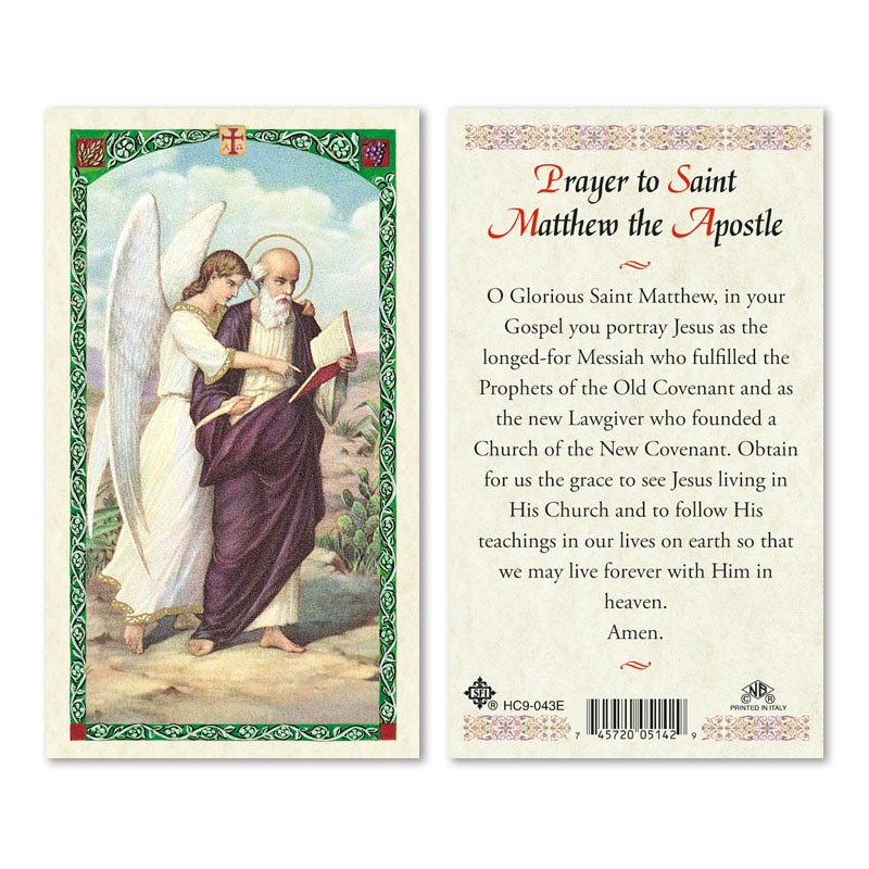 St. Matthew holy card