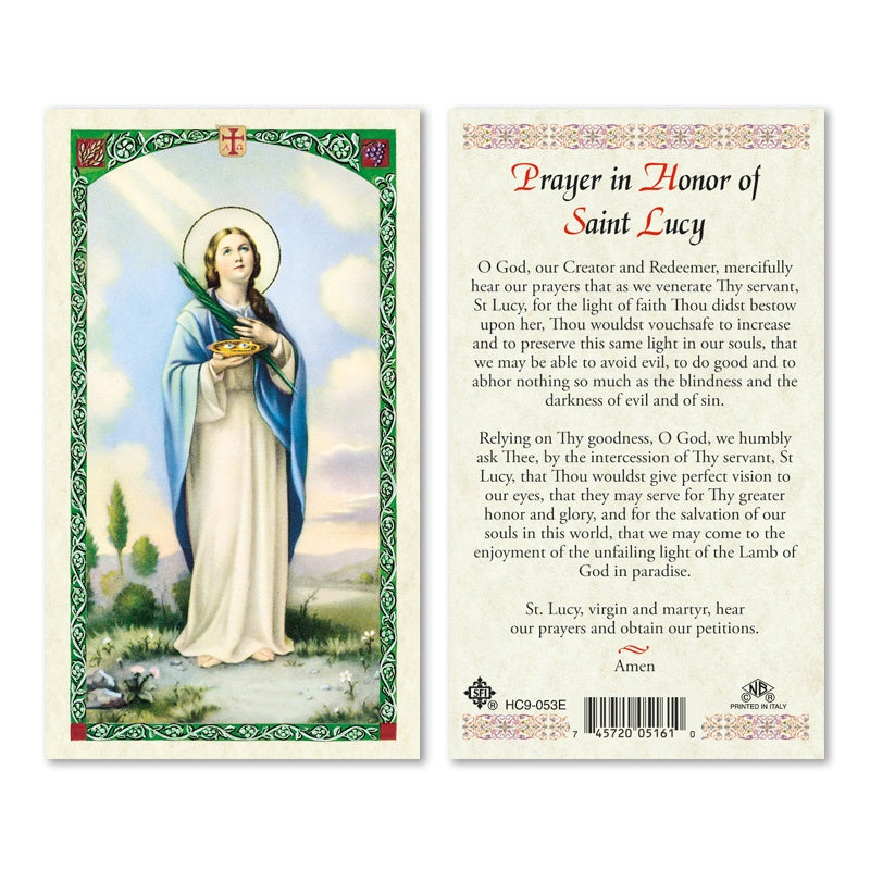 St. Lucy holy card