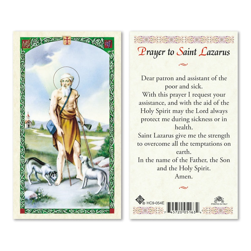 St. Lazarus holy card