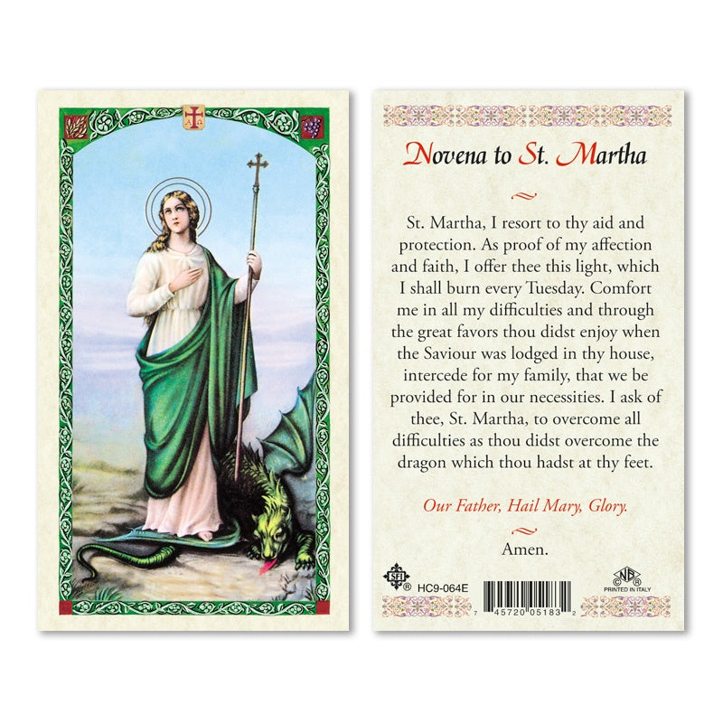 St. Martha holy card