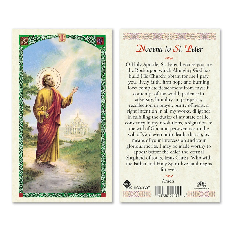 St. Peter Novena holy card