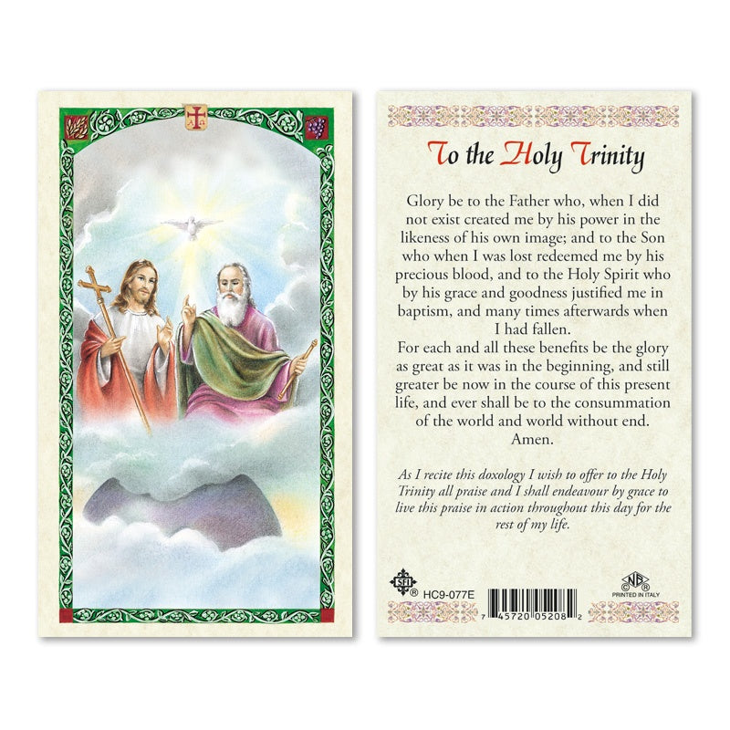 Holy Trinity holy card