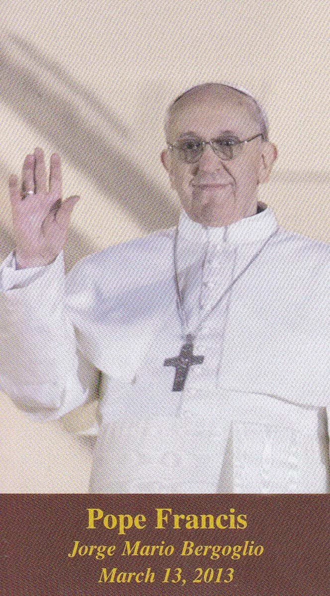 Pope Francis Paper Prayer Card