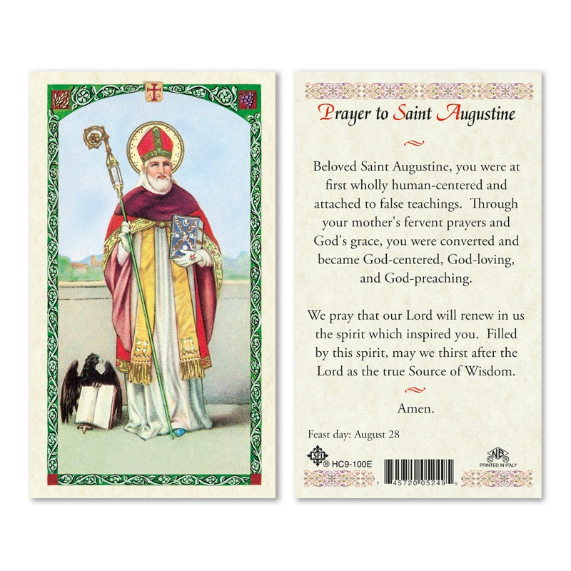 St. Augustine holy card