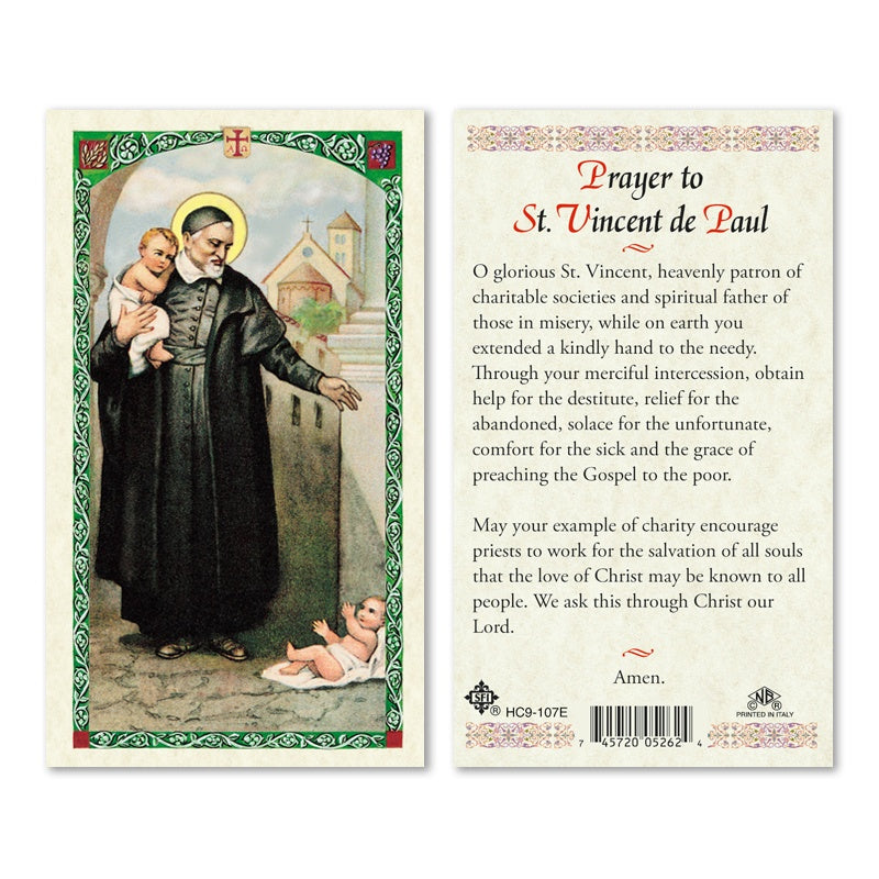 St. Vincent de Paul holy card