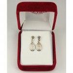 Miraculous Medal Earrings, silver