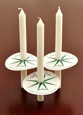 Easter Vigil Candle with bobeche protector set, 14/32" x 7"