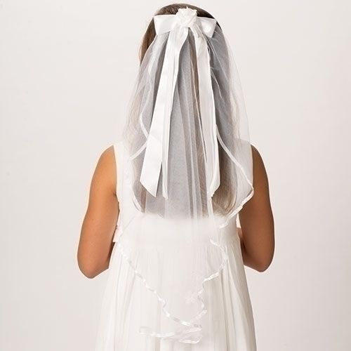 First Communion Veil, 25" long