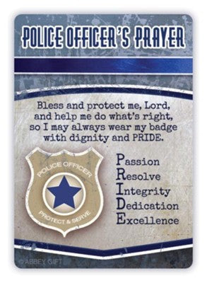 Police Artmetal Prayer Card