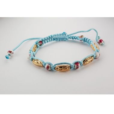 Our Lady of Guadalupe medals Aqua bracelet