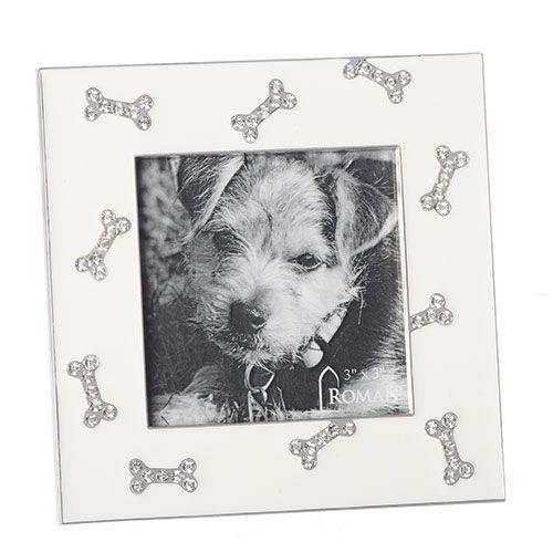 Dog Bone photo frame, 4.5" tall