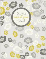 Sympathy Card Yellow Gray Flwrs