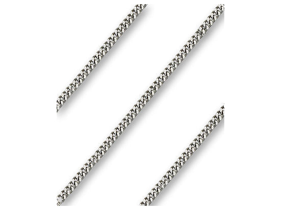 Curb Style heavy Chain, 24" length, Silver Plated