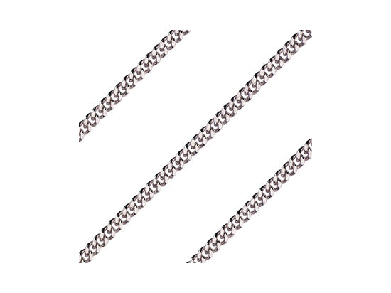 Curb Style Chain, 24", Heavy, Silver Plated