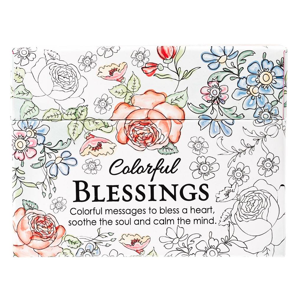 Colorful Blessings: Coloring Cards, 44 cards