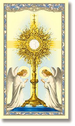 Monstrance Holy Card