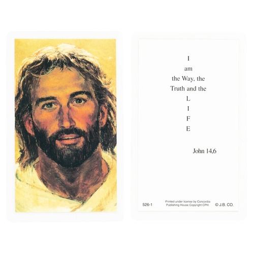 Jesus prayer card, Jn 14:6