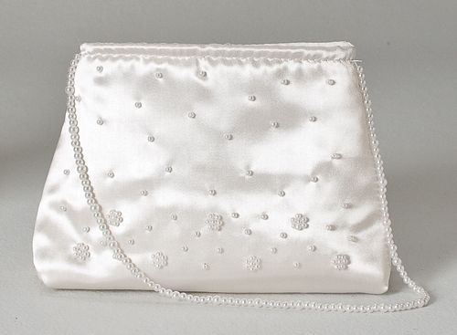 First Communion Satin Purse, 5" x 7"