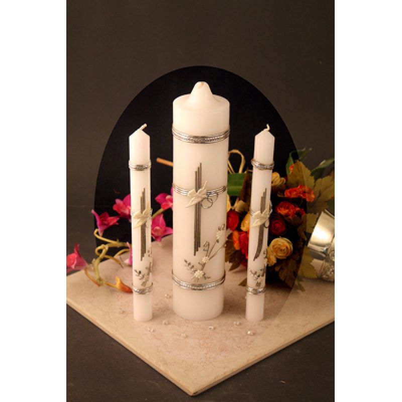Unity Candle Set, Cross & Dove