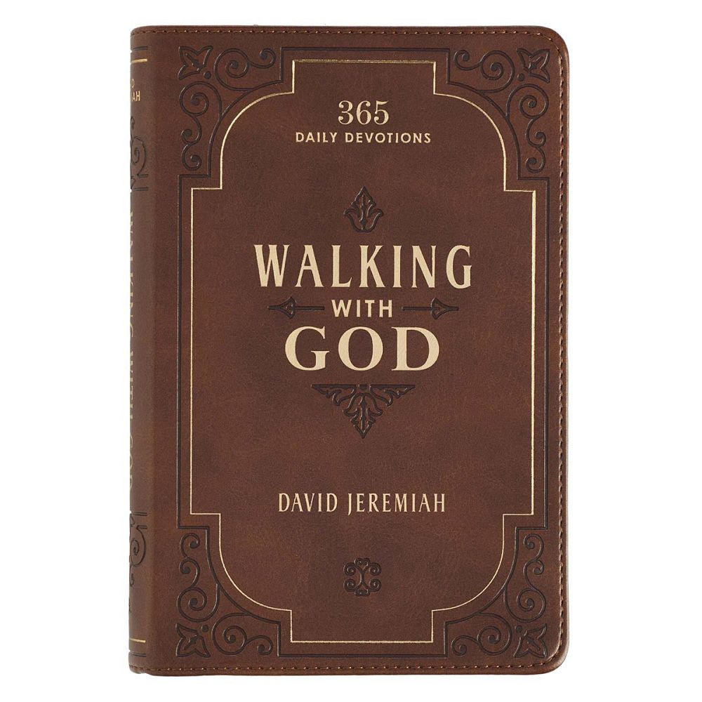 Walking with God: Brown Faux Leather Daily Devotional for Men & Women (365 Daily Devotions)